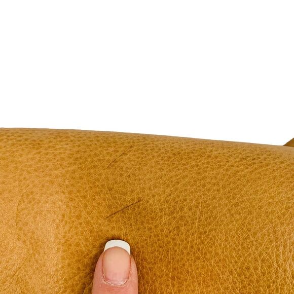 Carla Mancini Crossbody Shoulder Messenger Flap Bag Tan Leather - Picture 11 of 13